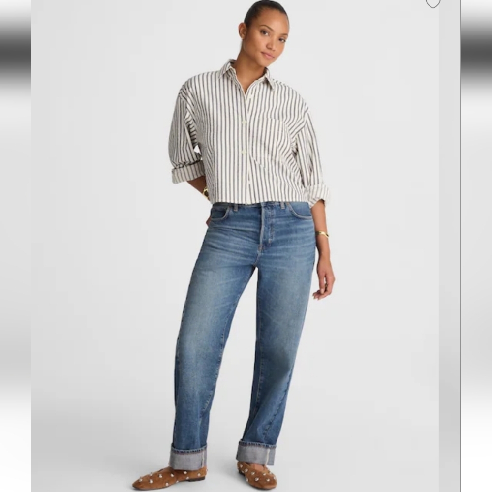 Madewell The Curvy Pieced Barrel-Leg Jean NW292 Size 30